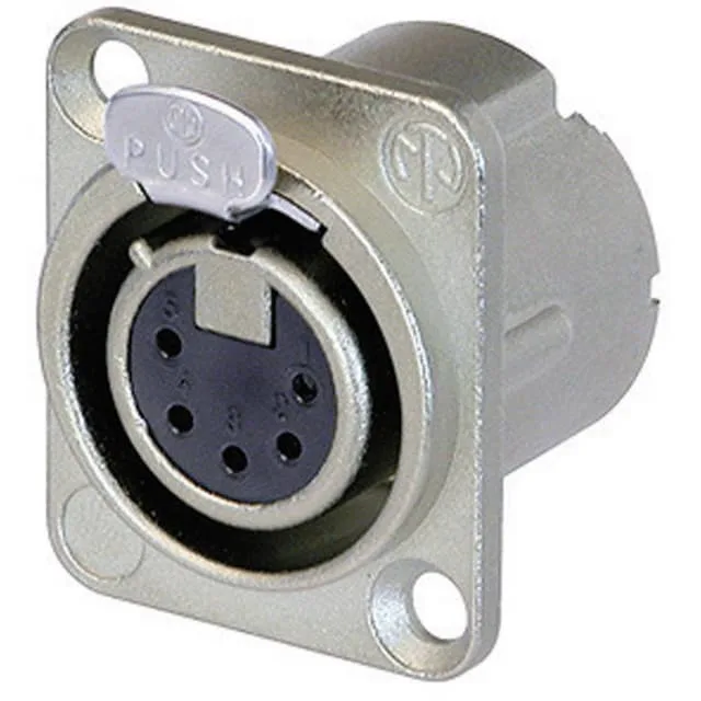 Neutrik NC5FD-LX XLR-kontakter Flänsanslutning rak