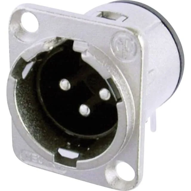 Neutrik NC3MD-H XLR-kontakter Flänsstickkontakt vinklad