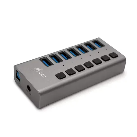i-tec 7-portars USB 3.0-laddningshubb med 36 W nätadapter