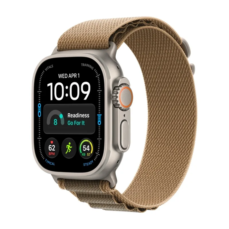 Apple Watch Ultra 4 GPS + Cellular 49 mm naturligt titan, ökensand Bergsloop