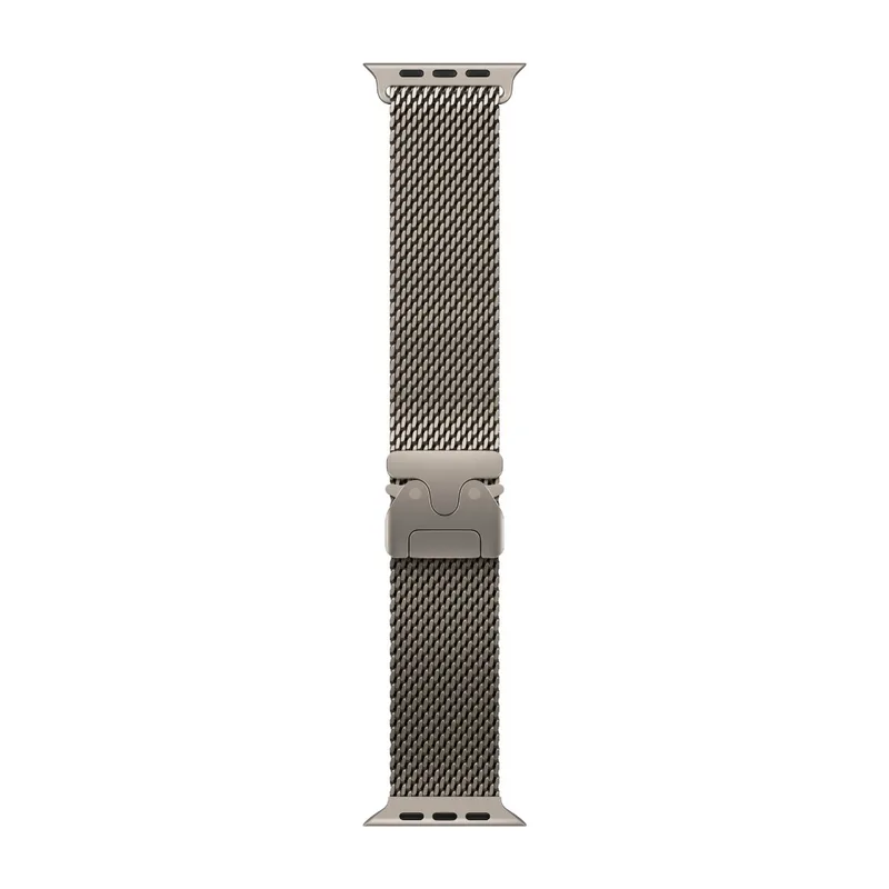 Apple Watch 49 mm Milanesisk loop M, naturligt titan