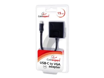 Cablexpert - Videokort - USB-C (hane) till HD-15 (VGA) (hane)