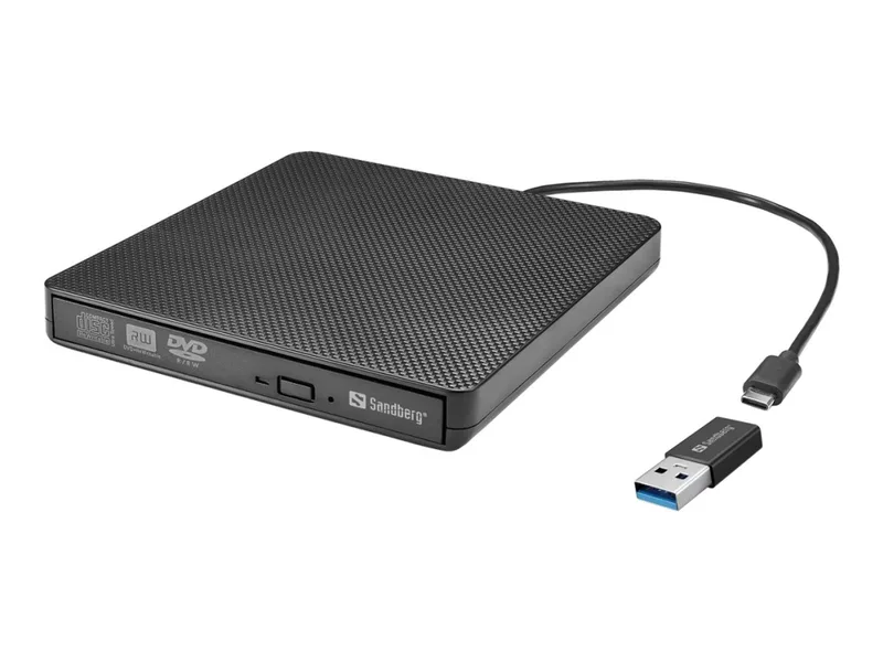 Sandberg - Diskenhet - DVD±RW (±R DL) / DVD-RAM - USB-C - extern
