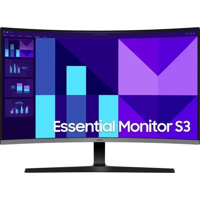 Samsung Essential S3 S32D396G böjd skärm, 32", Full HD, svart