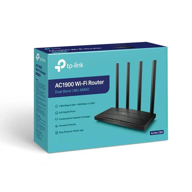 TP-LINK ARCHER C80 AC1900 WIRELESS MU-MIMO WI-FI ROUTER