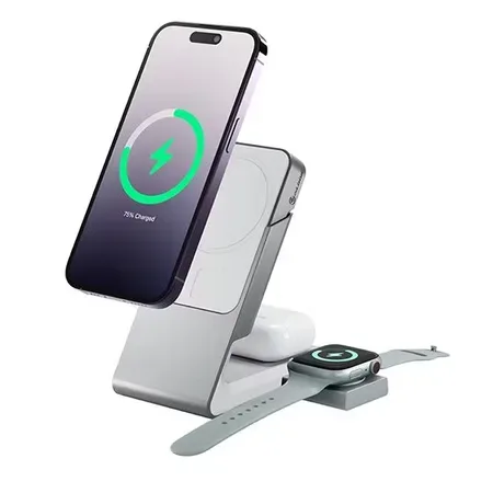 ALOGIC Matrix 3-i-1 MagSafe-laddare med Apple Watch-laddare och skrivbordsdocka
