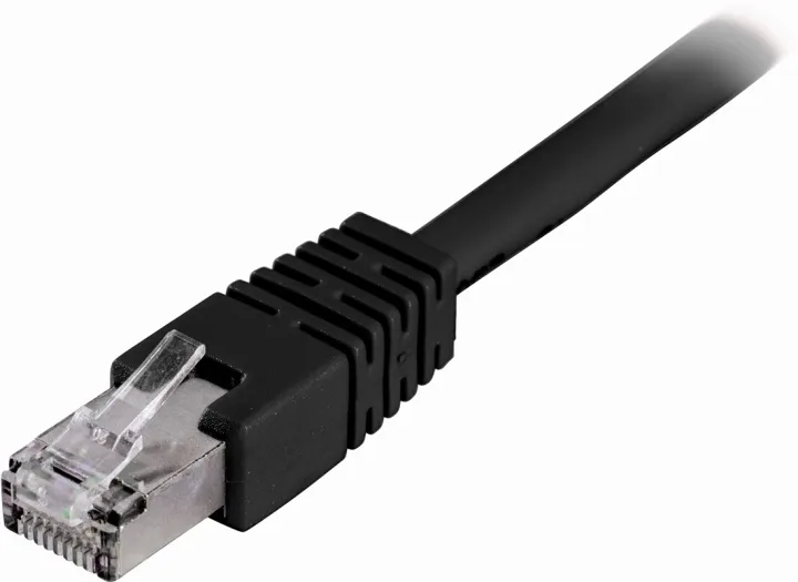 DELTACO F/UTP Cat6 patchkabel, 35m, svart (STP-635S)