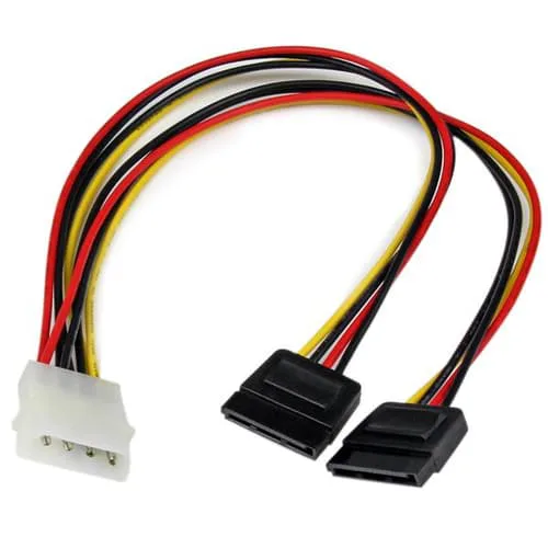 StarTech.com 30 cm LP4 till 2x SATA ström Y-kabeladapter
