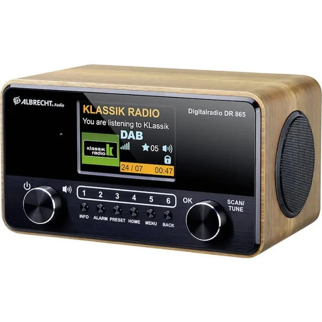 Bordsradio Albrecht DR 865 DAB+, FM Barriärfri, inkl.