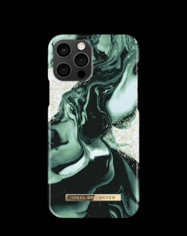 Printed Case iPhone 12 / 12 Pro Golden Olive Marble