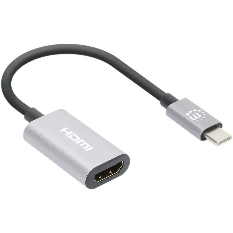Manhattan USB-C till HDMI-adapter, 4K 60 Hz, rymdgrå