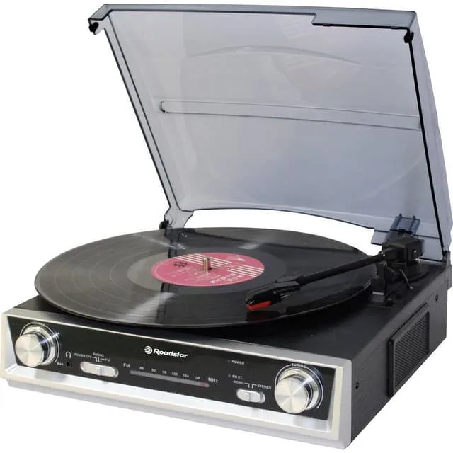 Roadstar TTR-8634 skivspelare, svart/silver