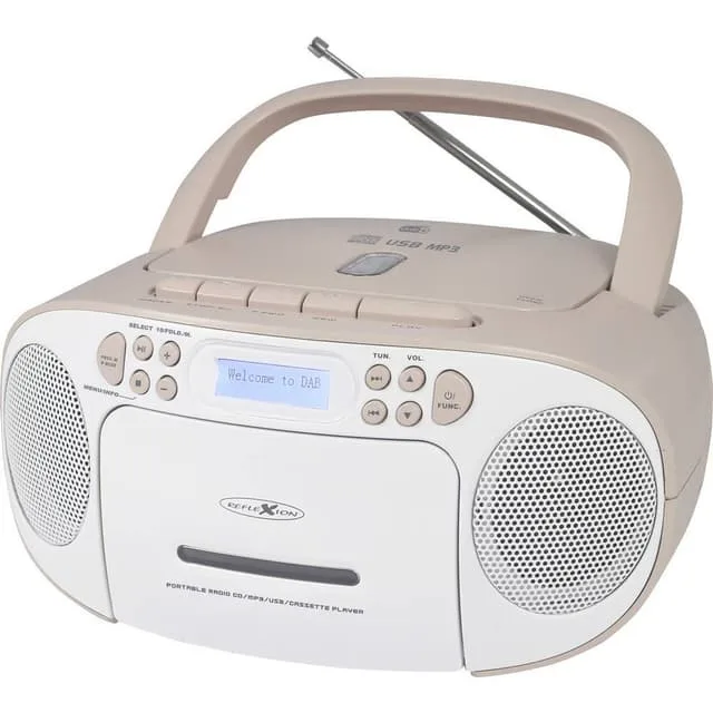 CD-radio Reflexion Tragbarer Radiorecorder DAB+, DAB, FM Vit, Rosa