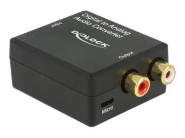 Delock - Digital till analog ljudkonverterare - svart