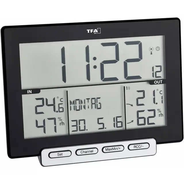 TFA Dostmann Trinity Trådlös termo-/hygrometer Svart