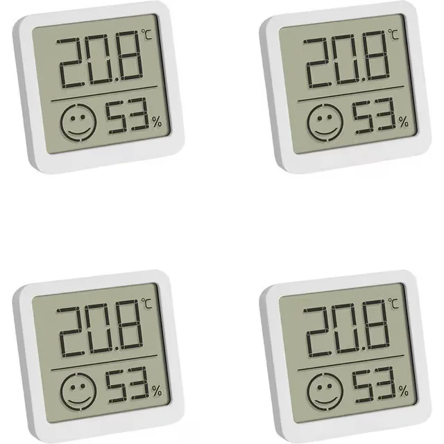 TFA Dostmann 4er Set Digitales Thermo-Hygrometer mit