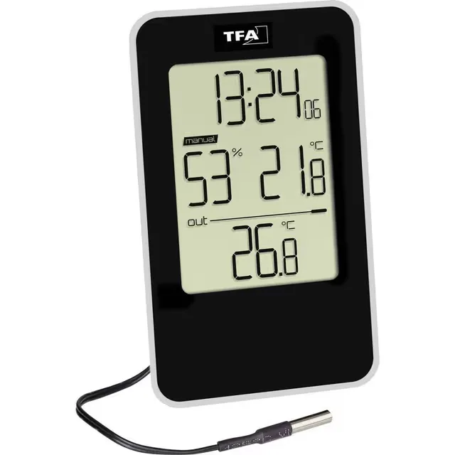 TFA Dostmann Termo-/Hygrometer Svart