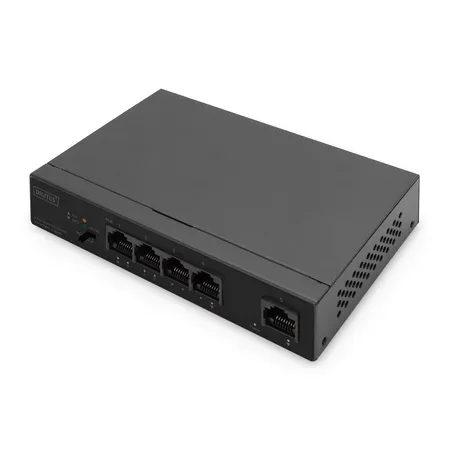 Digitus switch, 4 portar Gigabit Ethernet, ohanterad