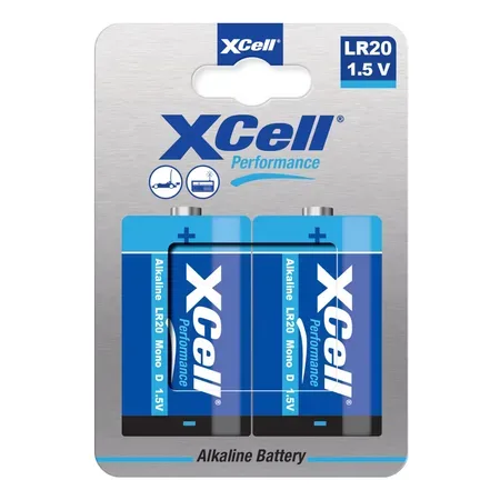 Batteri D (R20) XCell LR20HP Alkaliskt 1.5 V 2 st