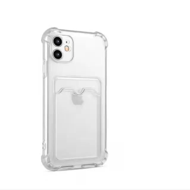 iPhone 12 skal med korthållare TPU transparent