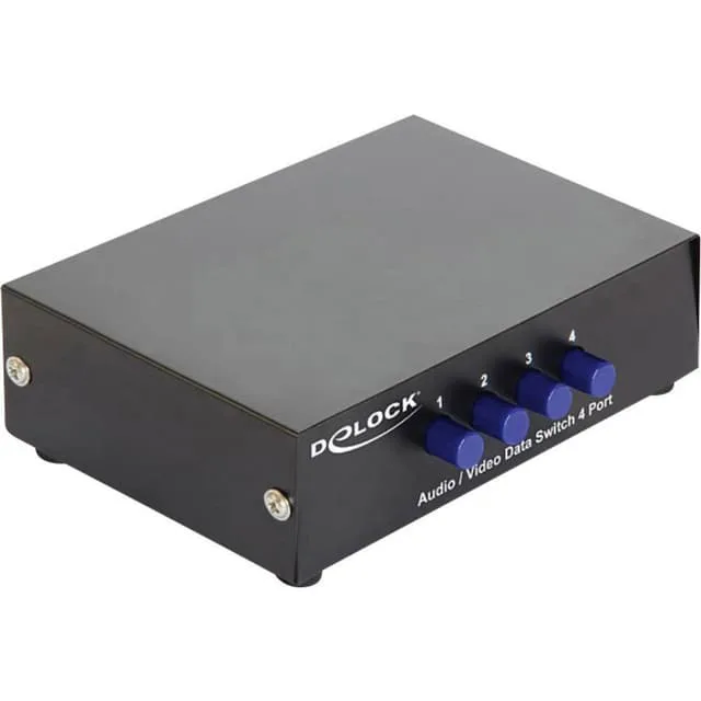 Delock 87637 4 Port Composite-switch dubbelriktad,