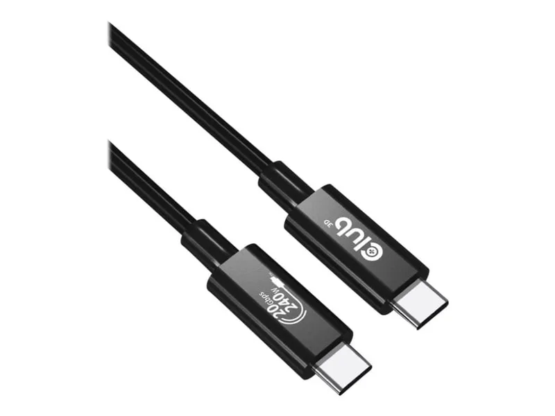 Club 3D USB4 Gen2x2 USB Type-C-kabel 2m Svart