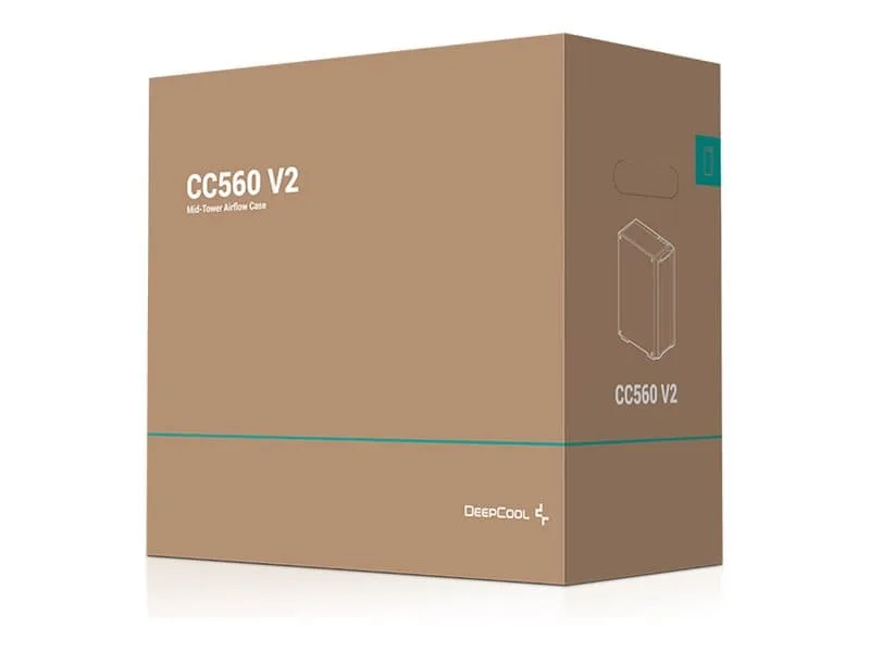 DeepCool CC560 V2 datorchassi, midi tower, ATX