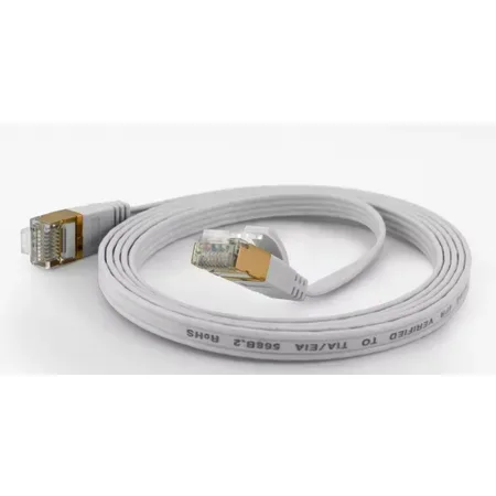 Wantec 7001 nätverkskabel Cat6 F/FTP vit 0,1 m