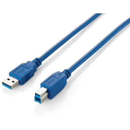 Equip 128291 USB-kabel USB 3.2 Gen 1 1 m USB A USB B Blå