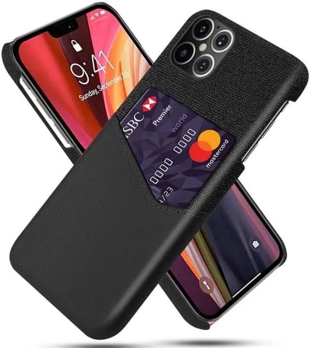 Skal med kortfodral till iPhone 12 mini, Grön