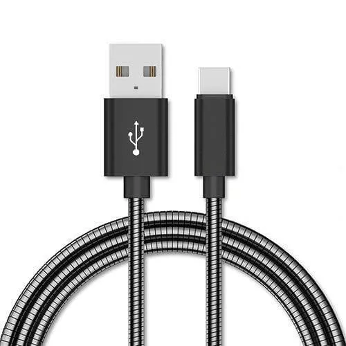 NORDIQZENZ USB-C kabel, Textilklädd, 1.5m, Svart