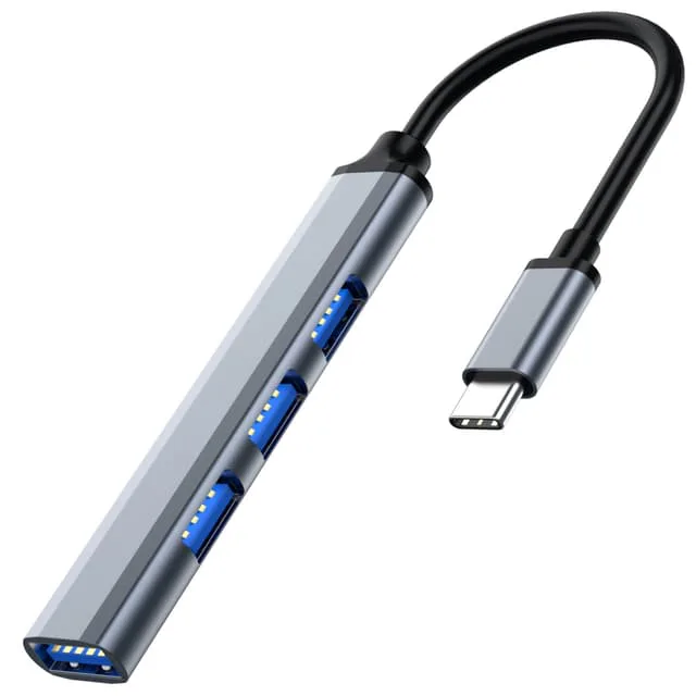 USB-Hubb, USB-C med 4 USB-portar, 5 Gbps