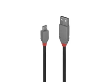 LINDY 36732 1 m Anthra Line USB 2.0 Typ A till Micro-B-kabel