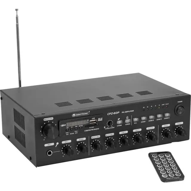 Omnitronic CPZ-60P ELA-förstärkare, 60 W, 4 kanaler