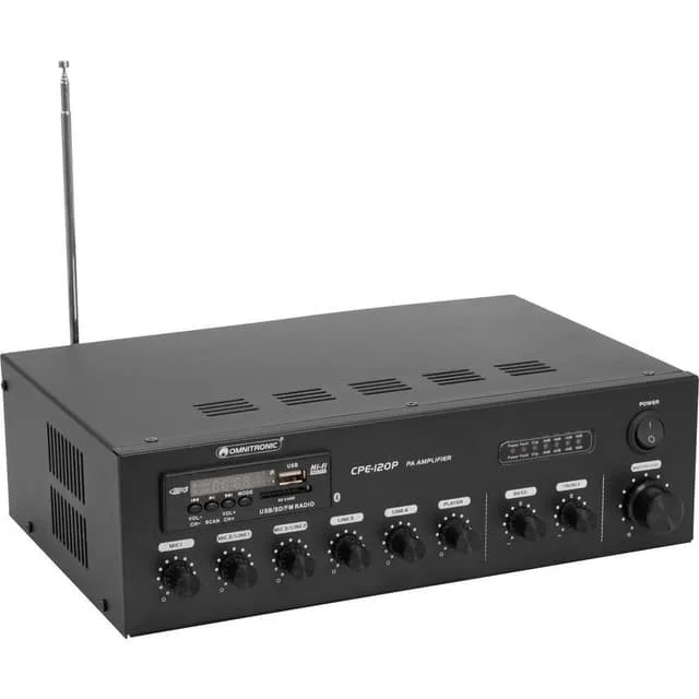 Omnitronic CPE-120P ELA-förstärkare, 120 W, 4 kanaler