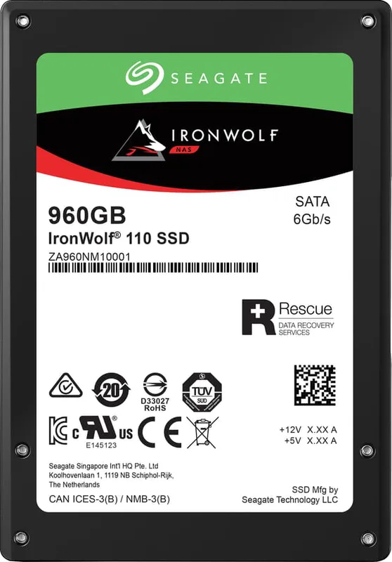 Seagate IronWolf 110 intern SSD för NAS (960 GB)
