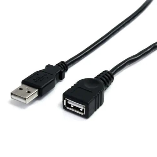 Startech .com 3 m svart USB 2.0-förlängningskabel A till A