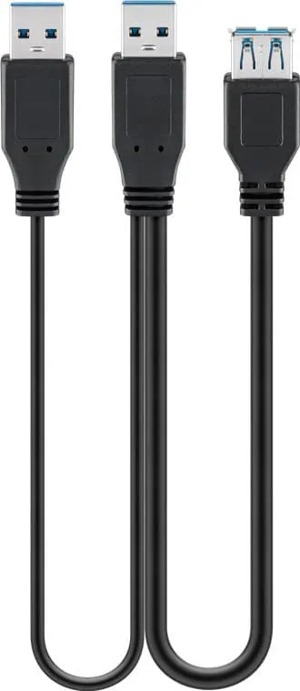 goobay USB 3.0 Dual Power SuperSpeed-kabel