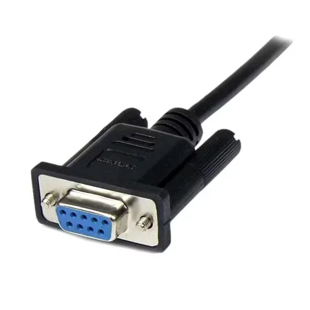 StarTech.com seriell nollmodemkabel DB9 RS232, 2 m, svart