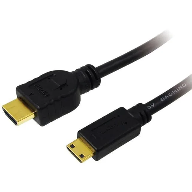 LogiLink Mini-HDMI till HDMI 1.4 Kabel 4K/30Hz 1,5m Svart