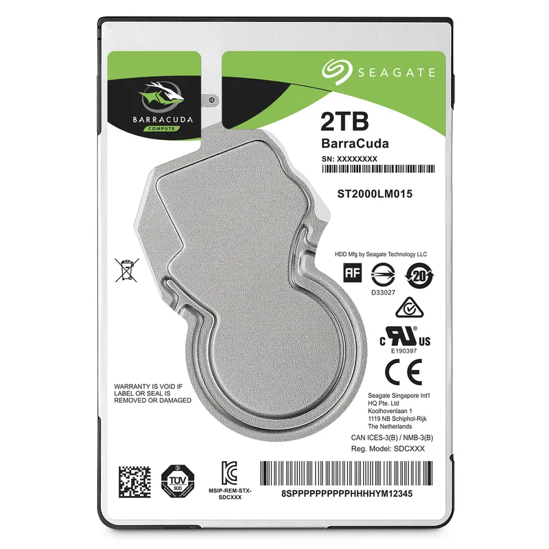 Seagate Guardian BarraCuda ST2000LM015 2 TB hårddisk 2,5 tum