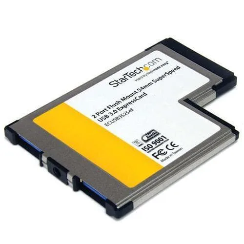 StarTech.com 54 mm flush mount ExpressCard SuperSpeed USB 3.0-kortadap