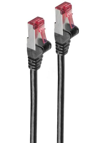 S/CONN maximum connectivity Netzwerkkabel-Patchkabel, cat 6A, S/FTP, PIMF, Halogenfrei, GHMT-ZERTIFIZIERT, schwarz, 0,25m (75711-A0.25S)