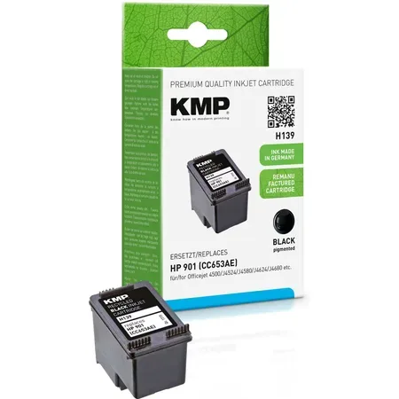 KMP H139 kompatibel svart bläckpatron, 4 ml