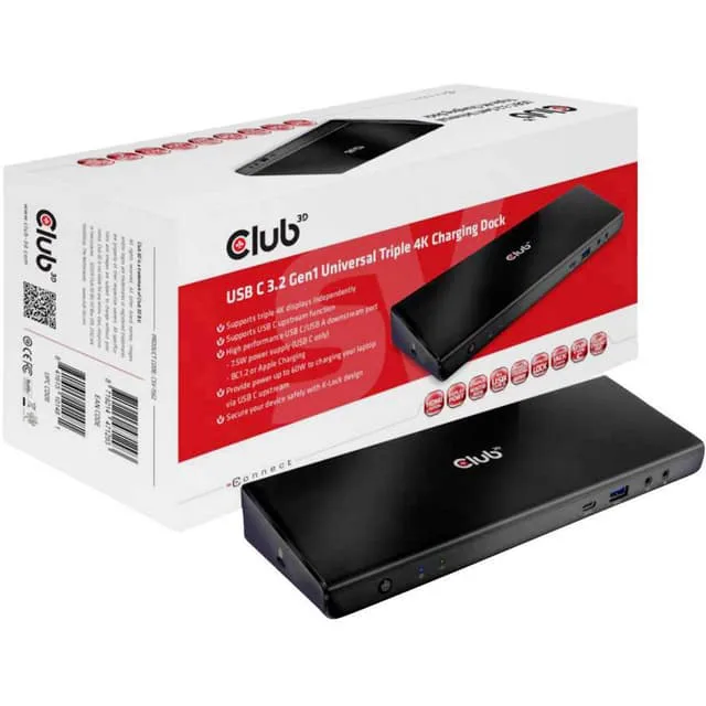 Club 3d club3D USB-C® Notebook Dockingstation Passar till