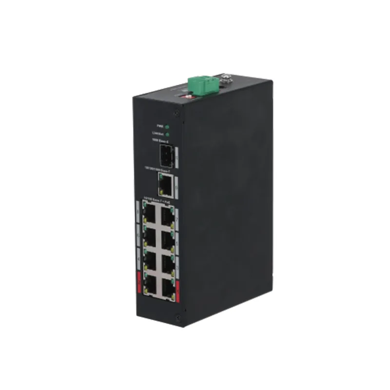 Dahua PFS3110-8ET-96-V2 10-portars oönskad skrivbordsswitch med 8 PoE-portar