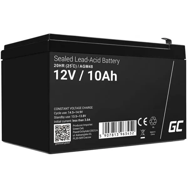 Green Cell AGM Batteri 12V 10Ah