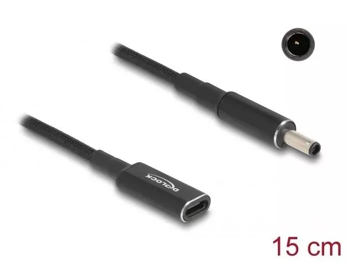 DeLOCK laddkabel USB-C till Dell 4,5 x 3,0 mm, 15 cm