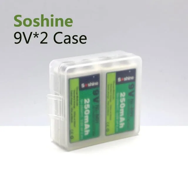 Batteribox 2x 9 V blockbatteri Soshine SBC-018