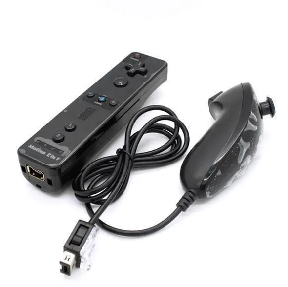 Kompatibelt med Wii Handkontroll-Set Motion Plus Bulk Svart